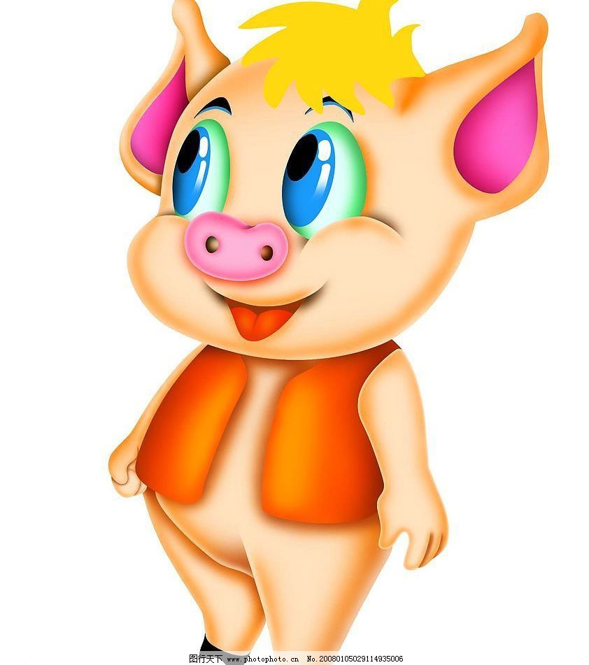 卡通小猪图片
