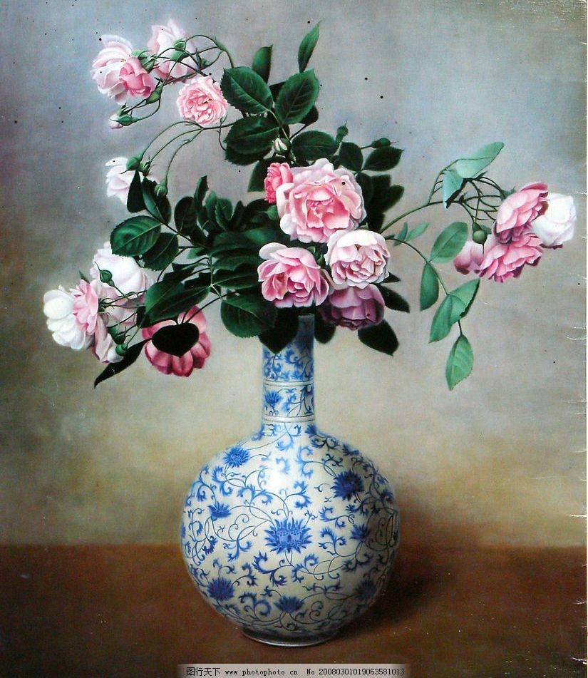 卢东明油画《玫瑰花》图片