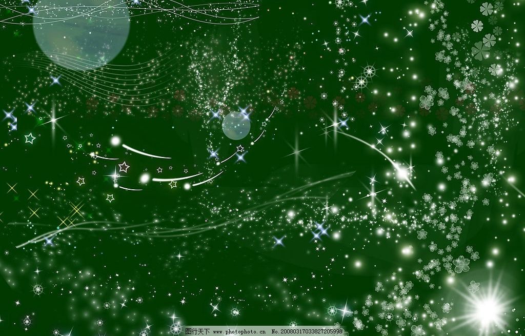 星空图 绿底 流星 光晕 星花 光点 其他 图片素材 设计图库 200 jpg图片