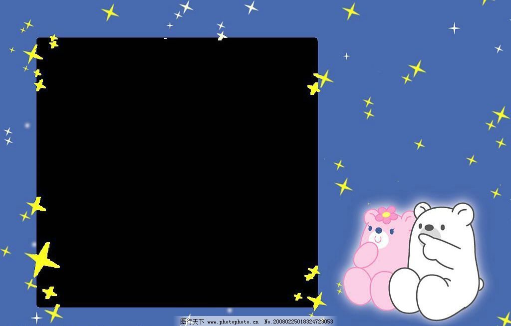 邦尼熊3 邦尼 模板 卡通 藍色 星空 小熊 動漫動畫 動漫人物 設計圖庫